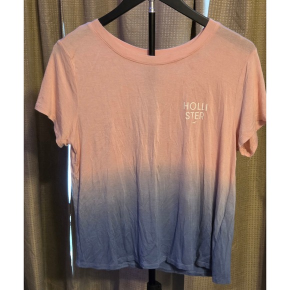 Hollister Tops - Hollister Easy Dip Tye‎ Short Sleeve T-Shirt Women's Size Small Pink Blue